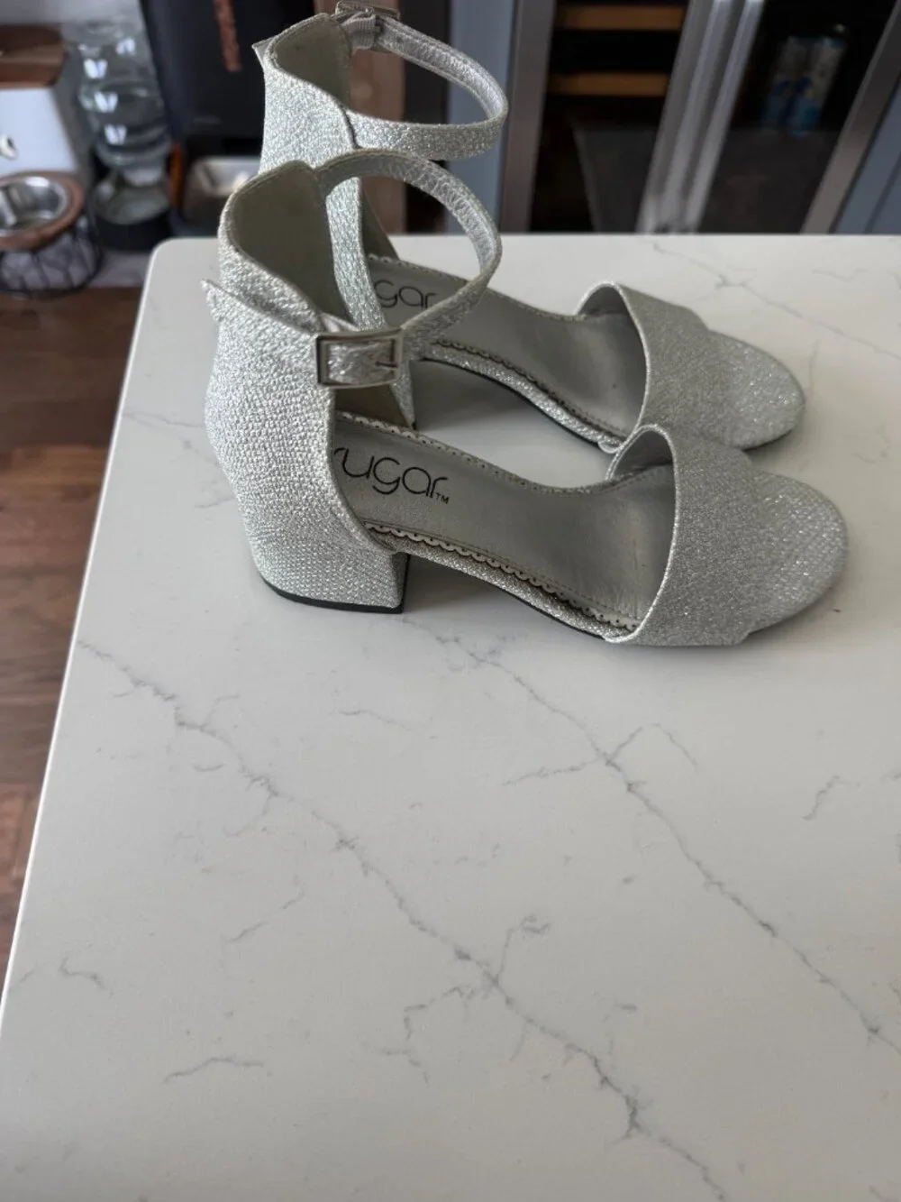 Silver Sparkle High Heels Size 6 - Homecoming / Wedding / Formal